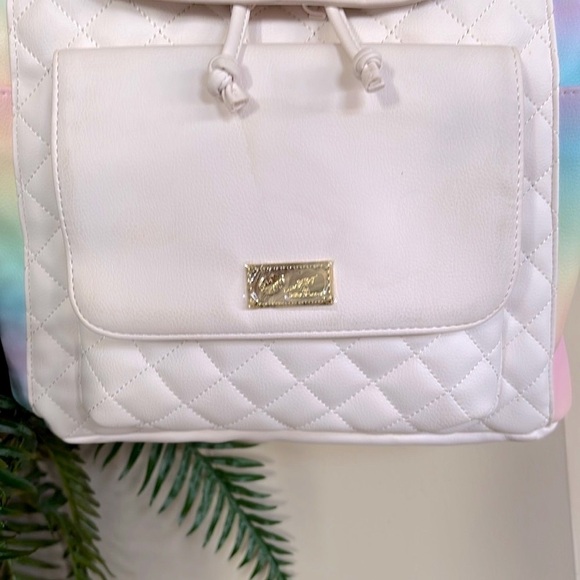 NWT Betsey Johnson Kitty Cat Unicorn Pastel Ombre Large Drawstring Backpack main image 4